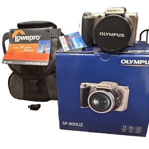 OLYMPUS SP-800UZ 14MP Digital Camera NEW 30x Wide Angle Dual Image 3.0 inch LCD